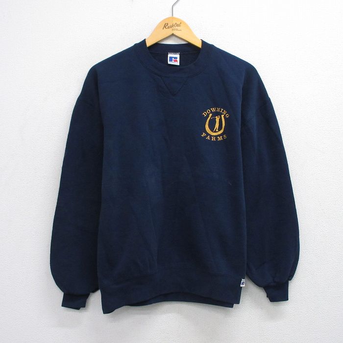 ラッセル 90s 長袖スウェット ゴルフ ネイビー XL | 古着