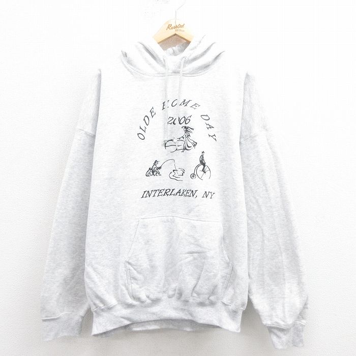 XL★古着 長袖 スウェット パーカー メンズ 00年代 00s HOME 大きいサイズ 25sep25 中古 スエット トレーナー トップス