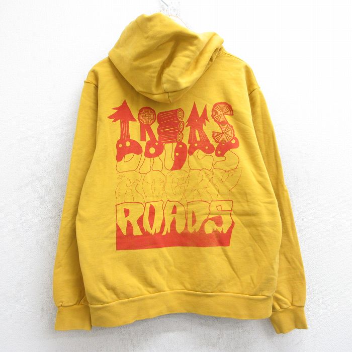 XL★古着 長袖 スウェット パーカー メンズ HIKERDELIC コットン USA製 黄 イエロー 25sep25 中古 スエット トレーナー トップス