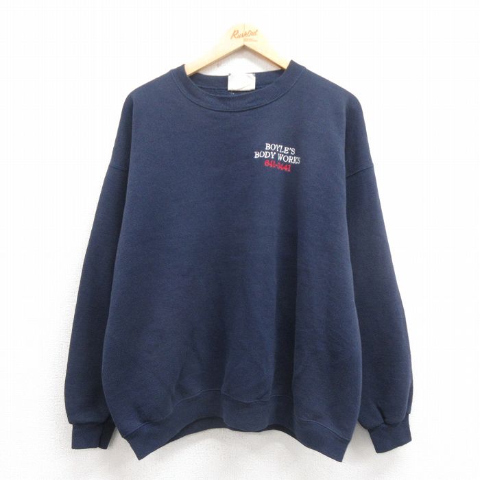 リー 90s 長袖スウェット ボディワークス ネイビー XL | 古着