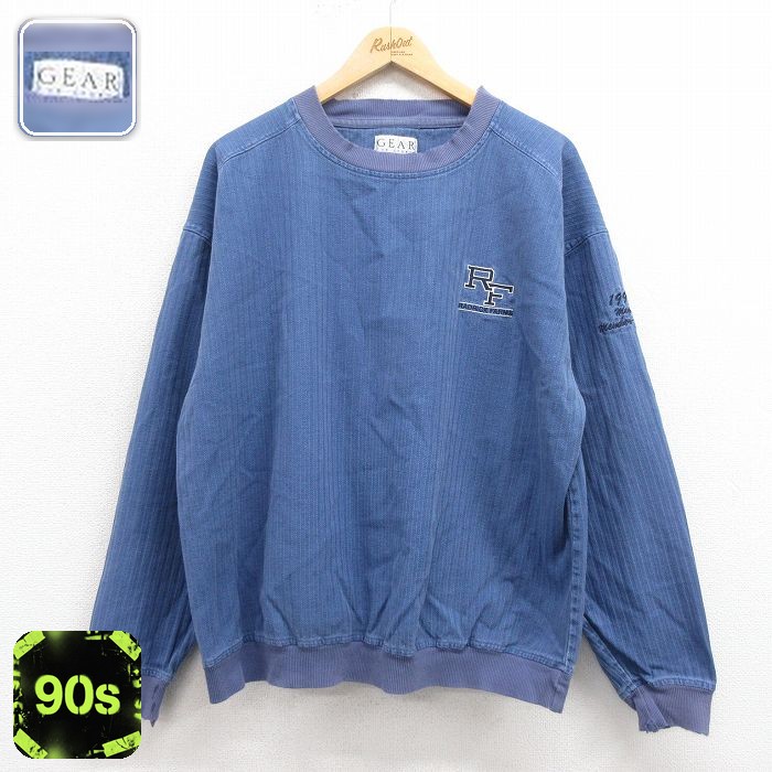 90s 長袖トップス ネイビー XL | 古着