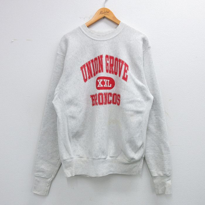 90s 長袖スウェット UNION GROVE 霜降り グレー XL | 古着
