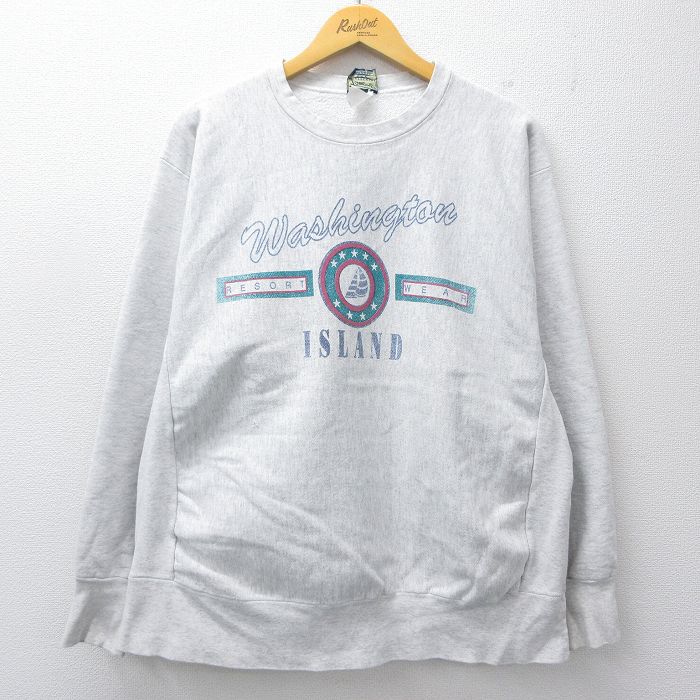 90s 長袖スウェット ワシントン グレー XL | 古着