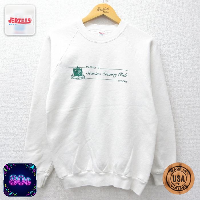 【50%OFF】ジャージーズ 80s 長袖スウェット Seaview ホワイト M | 古着