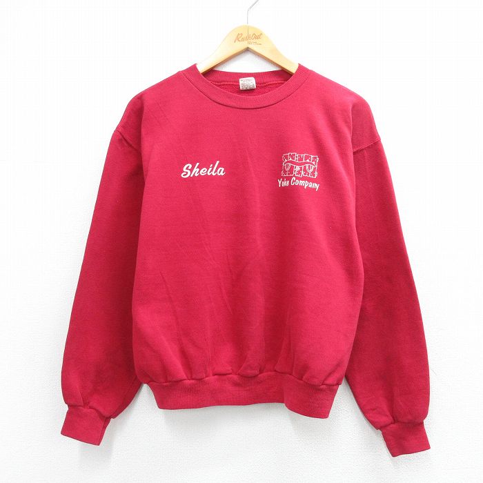 ラッセル 70s 長袖スウェット Yoke Company レッド L | 古着