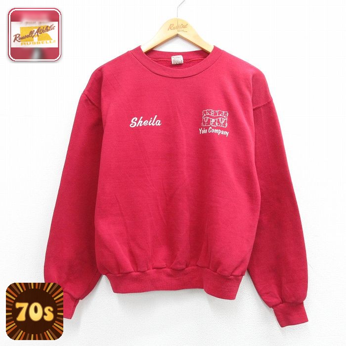 ラッセル 70s 長袖スウェット Yoke Company レッド L | 古着