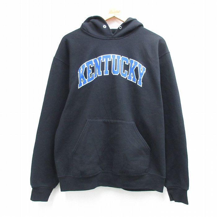 ジャージーズ 00s 長袖スウェットパーカー KENTUCKY ブラック L | 古着