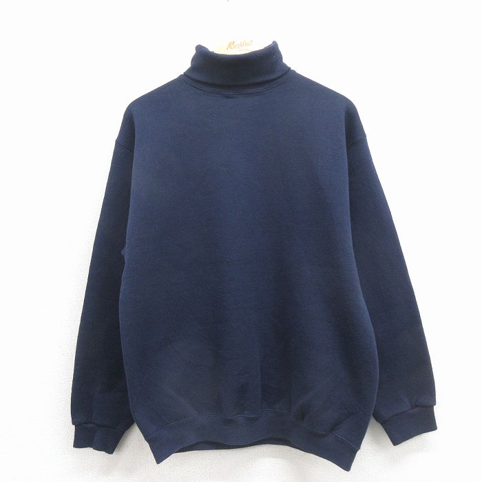 90s 長袖スウェット ネイビー L | 古着