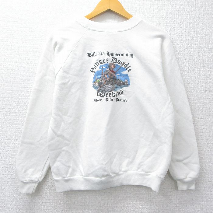 ヘインズ 90s 長袖スウェット Yankee Doodle ホワイト M | 古着