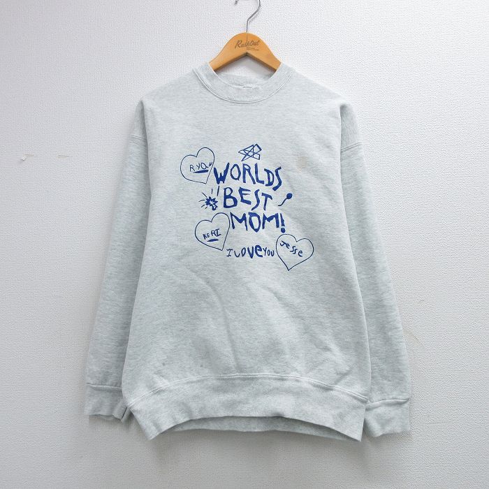 フルーツオブザルーム 90s 長袖スウェット MOM グレー L | 古着
