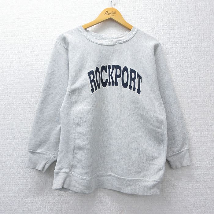 ヘインズ 90s 長袖スウェット ROCKPORT グレー M | 古着