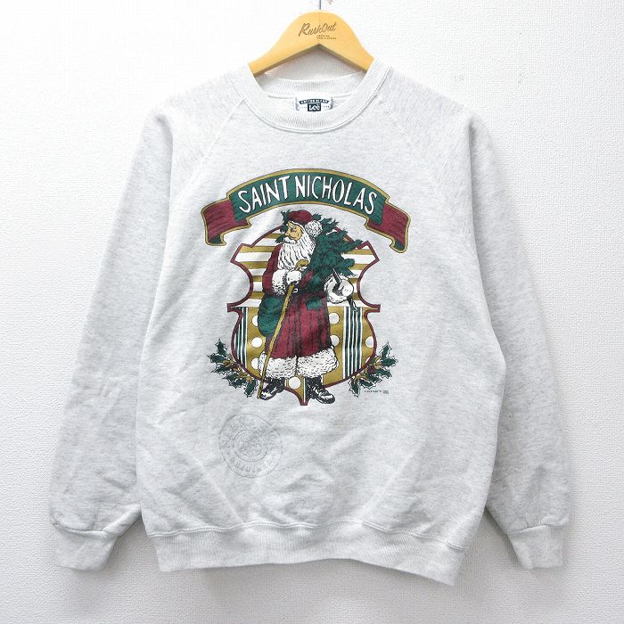 リー 90s ラグランスウェット サンタクロース グレー M | 古着