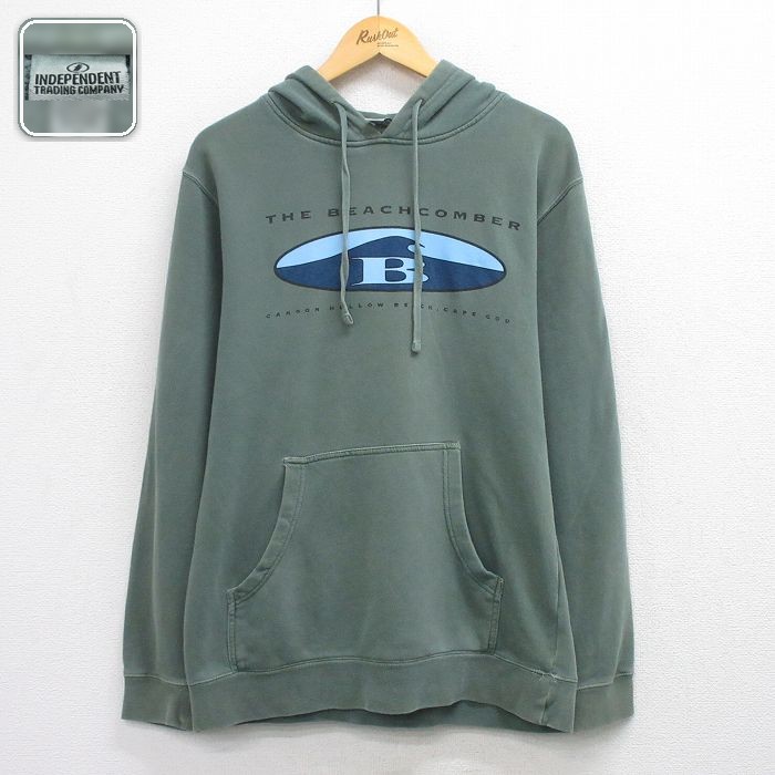 【20%OFF】THE BEACHCOMBER 長袖スウェットパーカー グリーン M | 古着