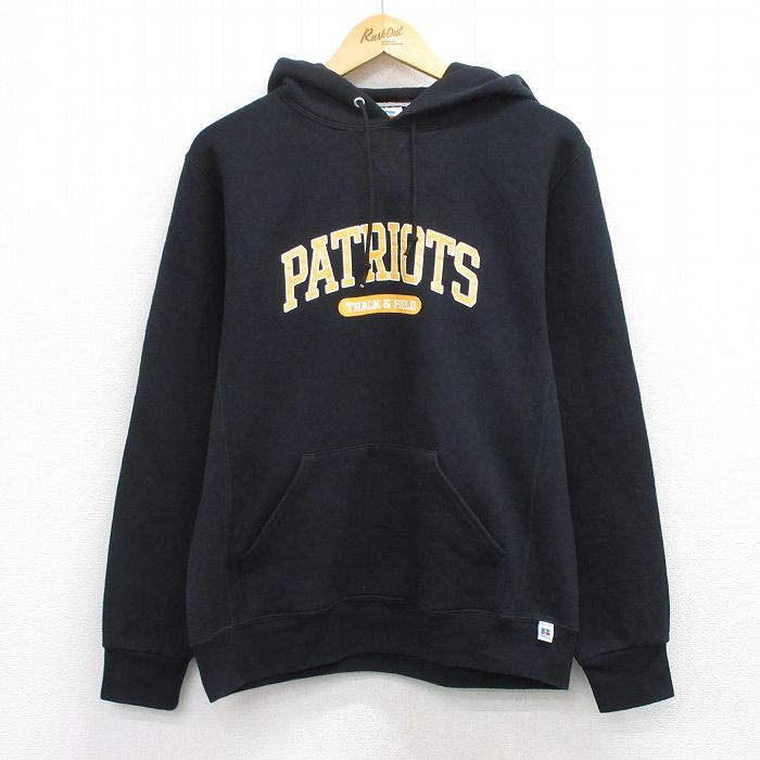 【20％OFF】ラッセル 00s 長袖パーカー PATRIOTS ブラック M | 古着