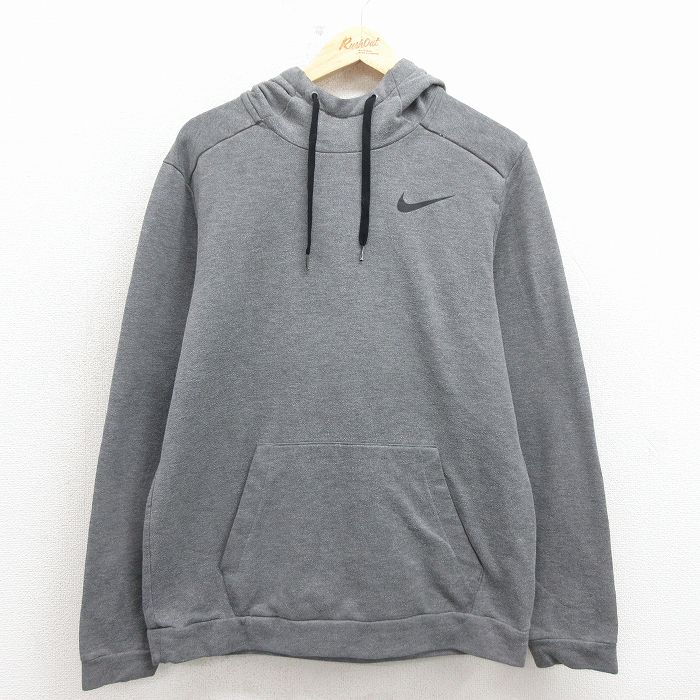 ナイキ 長袖スウェット ワンポイントロゴ グレー メンズM相当 | 古着