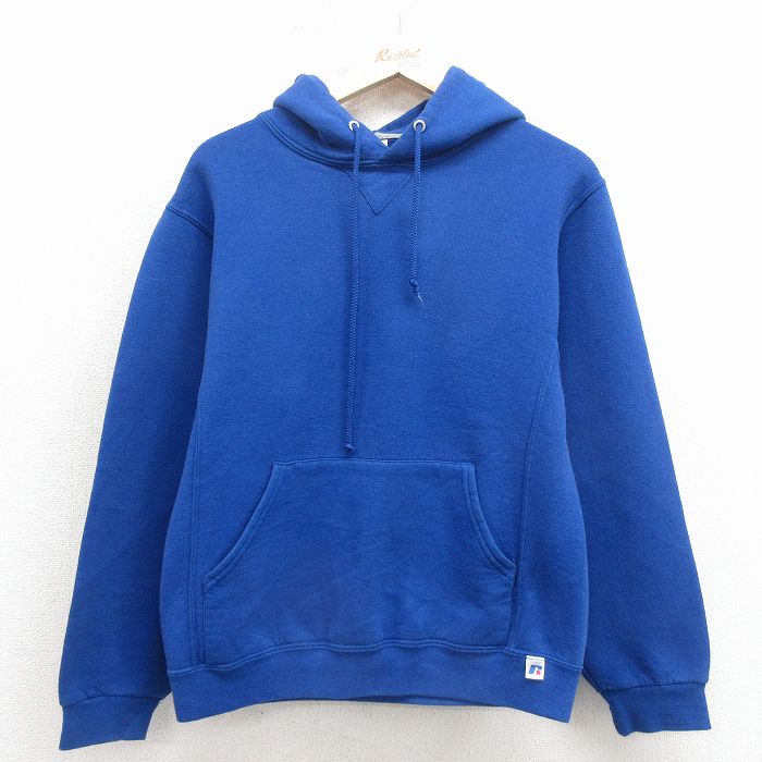 ラッセル 長袖スウェットパーカー ブルー メンズS相当 | 古着