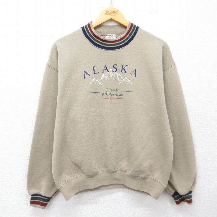 ジャージーズ 90s 長袖スウェット アラスカ ベージュ メンズL相当 | 古着