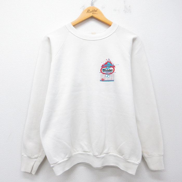 フルーツオブザルーム 80s 長袖スウェット スキー ホワイト メンズL相当 | 古着