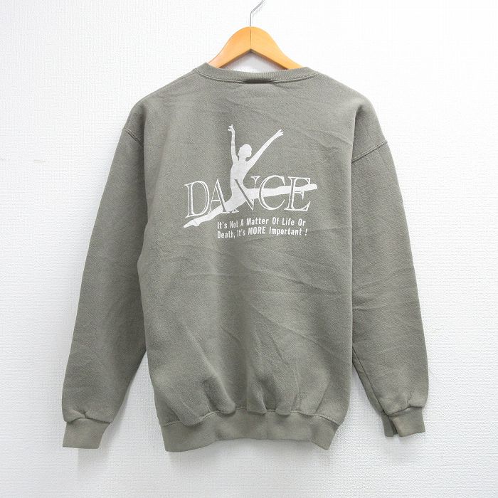 90s 長袖スウェット ダンス グリーン メンズM相当 | 古着