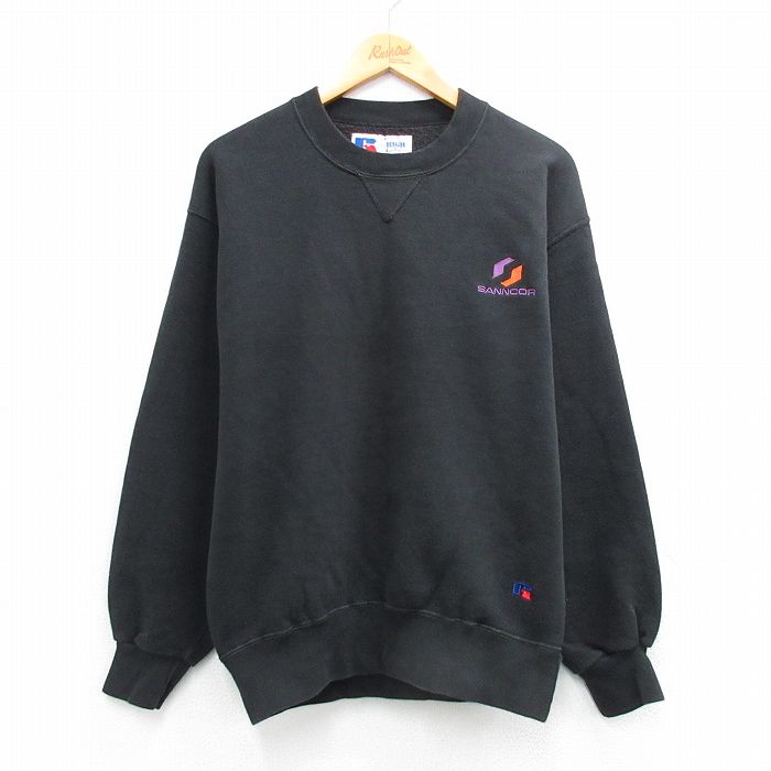 ラッセル 90s 長袖スウェット SANNCOR ブラック メンズM相当 | 古着