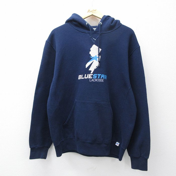 【20％OFF】ラッセル 00s 長袖スウェットパーカー ブルースター ネイビー メンズXL相当 | 古着