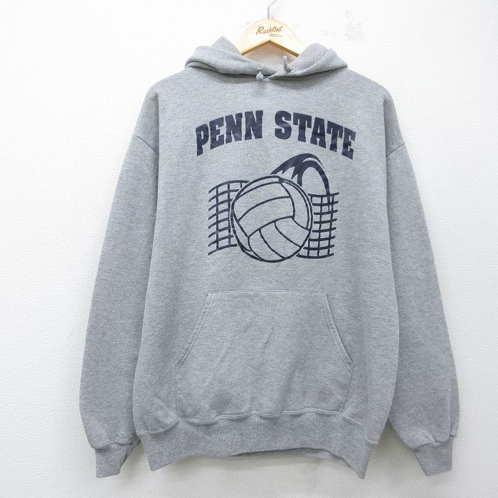 ジャージーズ 00s 長袖パーカー PENN バレーボール グレー メンズL相当 | 古着