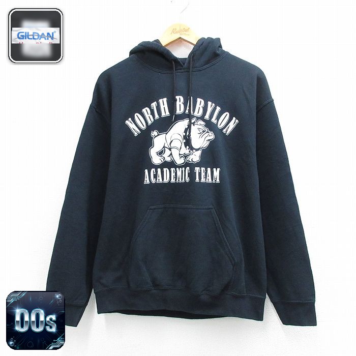 【20%OFF】NORTH BABYLON 00s 長袖スウェットパーカー ブラック メンズM相当 | 古着