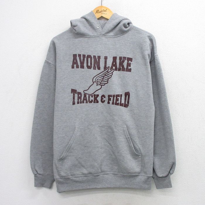 ジャージーズ 00s 長袖パーカー AVON ウイングフット グレー メンズL相当 | 古着
