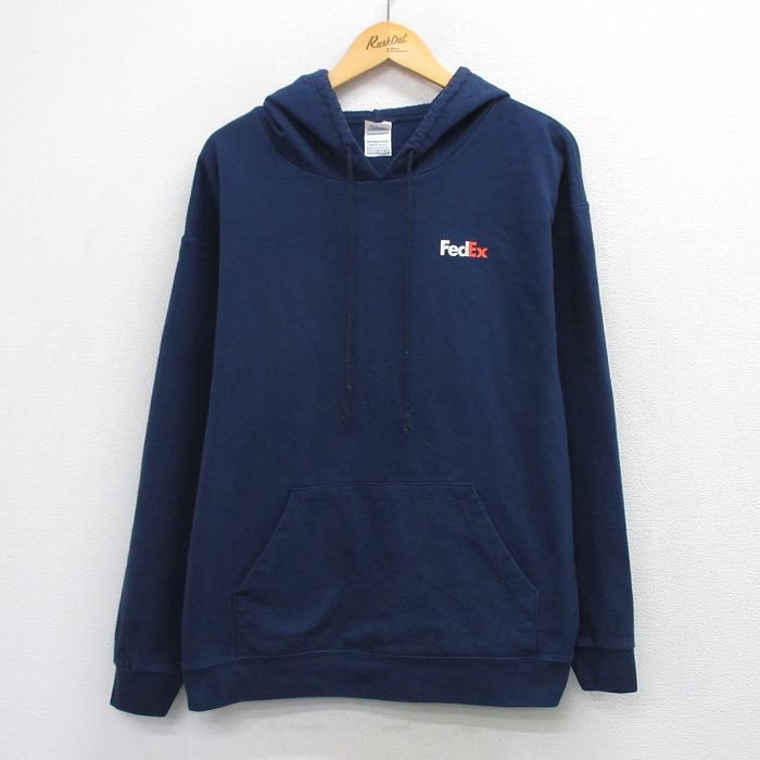 FedEx 長袖スウェットパーカー ネイビー XL | 古着