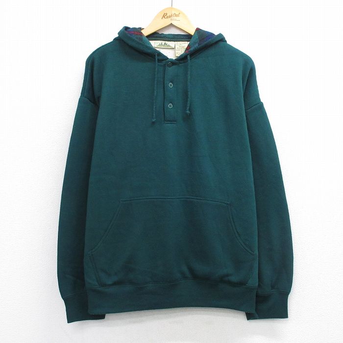 00s ヘンリーネックパーカー グリーン XL | 古着