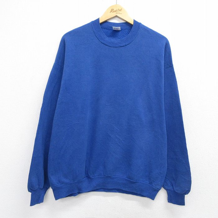 90s 長袖スウェット ブルー XL | 古着