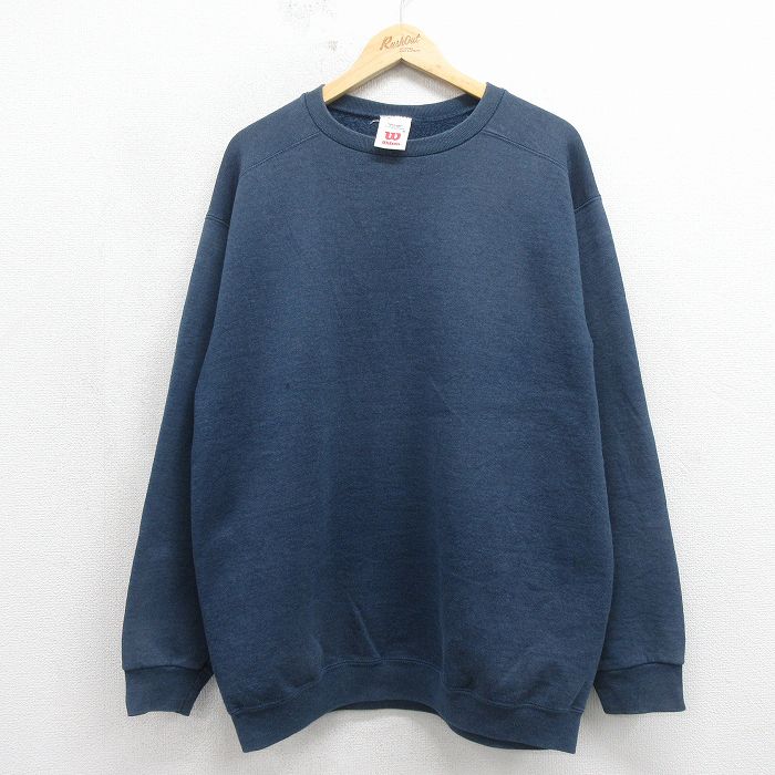 ウィルソン 00s 長袖スウェット ネイビー XL | 古着