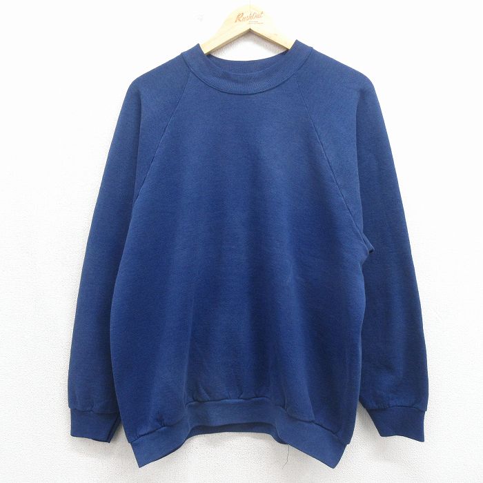 90s ラグランスウェット ネイビー XL | 古着