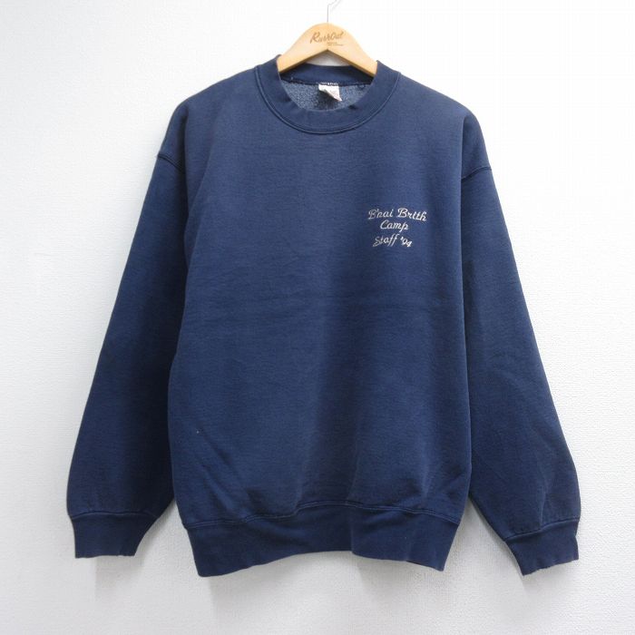 フルーツオブザルーム 90s 長袖スウェット Bnai ネイビー メンズL相当 | 古着