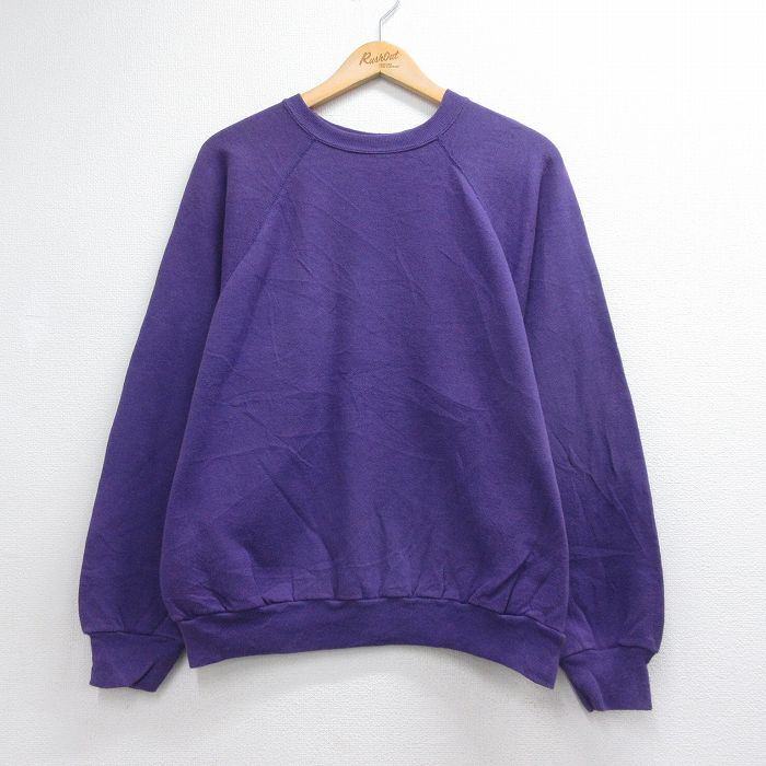 TULTEX 80s 長袖スウェット ラグラン パープル メンズL相当 | 古着
