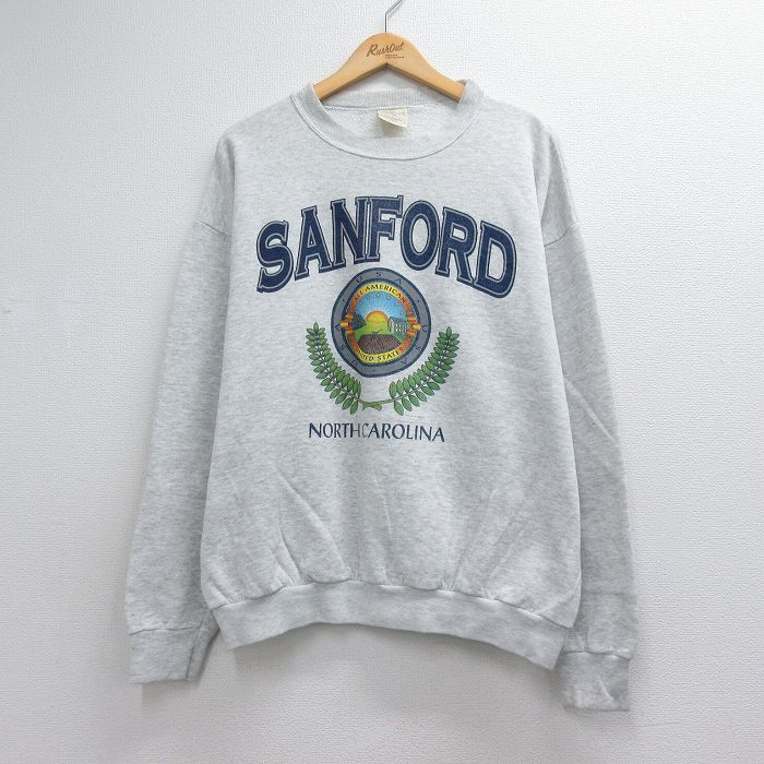 90s 長袖スウェット SANFORD グレー メンズXL相当 | 古着
