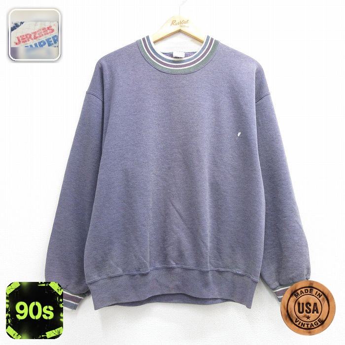 ジャージーズ 90s 長袖スウェット ネイビー メンズL相当 | 古着