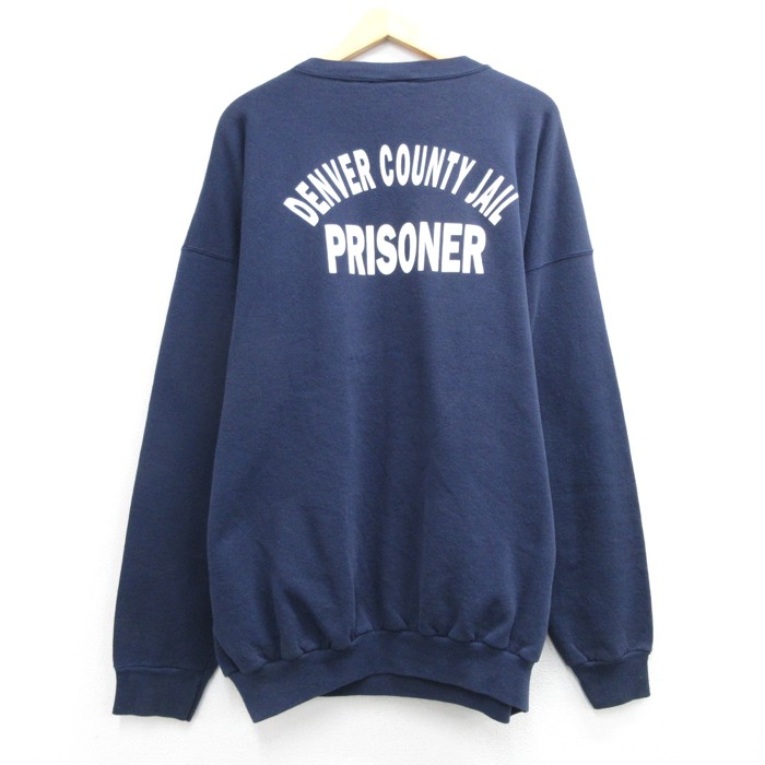 古着通販 XL☆古着 長袖 スウェット メンズ 90年代 90s PRISONER