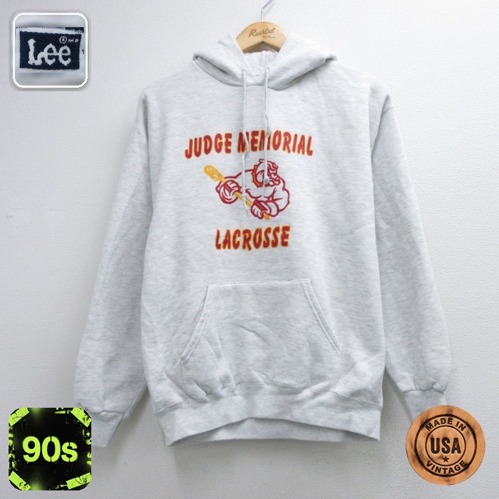 リー 90s 長袖パーカー ラクロスカレッジ グレー メンズM相当 | 古着