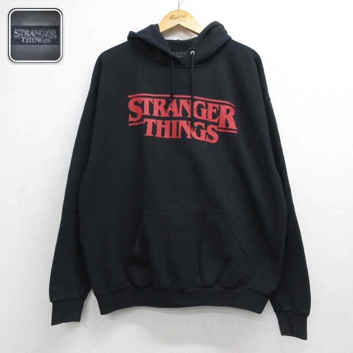 新品 ニコアンド ストレンジャーシングス スウェットパーカー 赤 フーディ L 古着通販 L☆古着 Stranger Things 長袖 スウェット パーカー メンズ