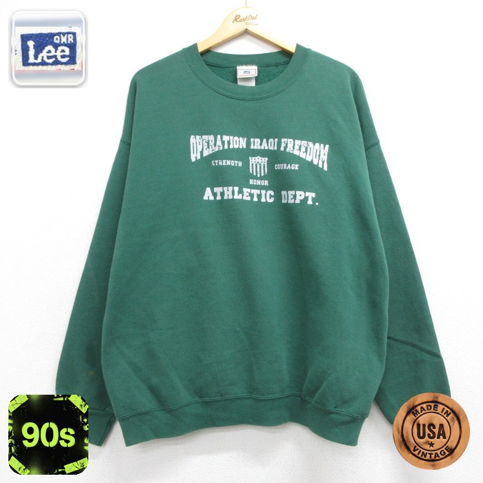 リー 90s 長袖スウェット グリーン メンズXL相当 | 古着