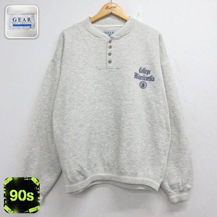 GEAR FOR SPORTS 90s 長袖スウェット カレッジ グレー メンズXL相当 | 古着
