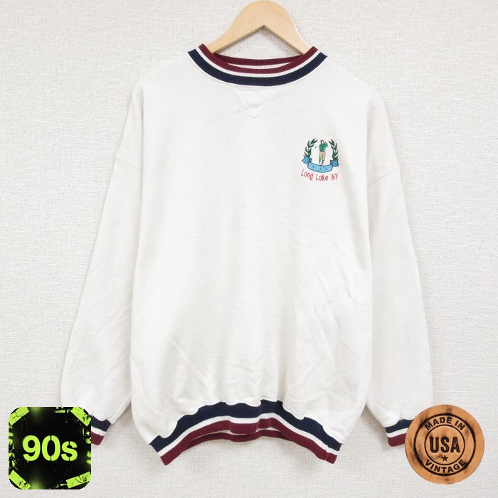 【50%OFF】90s 長袖スウェット ゴルフ ホワイト XL | 古着