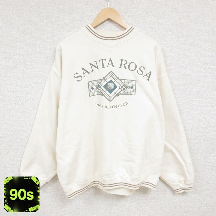 【50%OFF】サンタローザ 90s 長袖スウェット 生成り XL | 古着