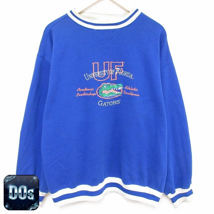 【50%OFF】00s 長袖スウェット フロリダゲイターズ ブルー L | 古着
