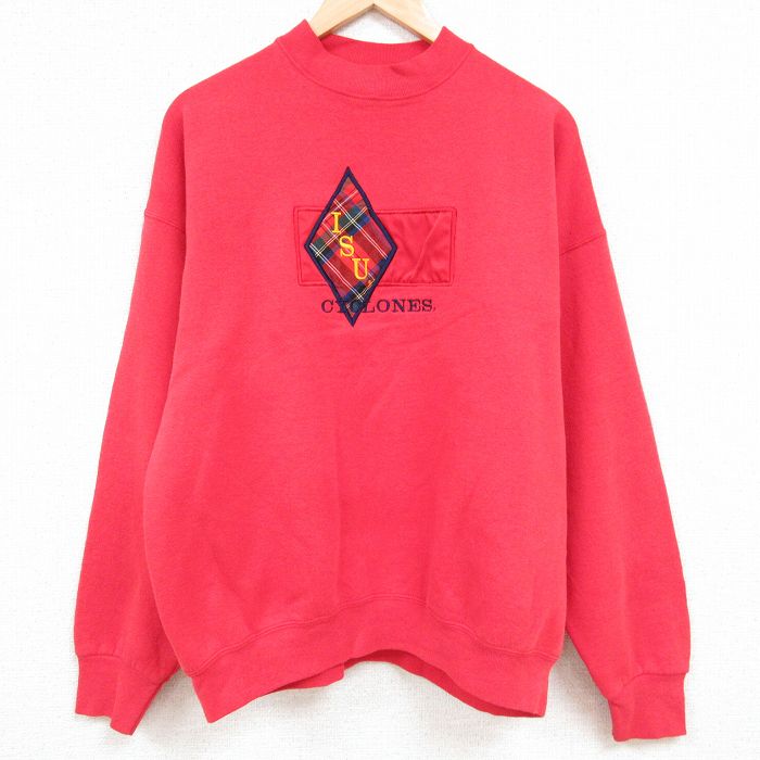 【50%OFF】フルーツオブザルーム 00s 長袖スウェット サイクロンズISU刺繍 レッド XL | 古着