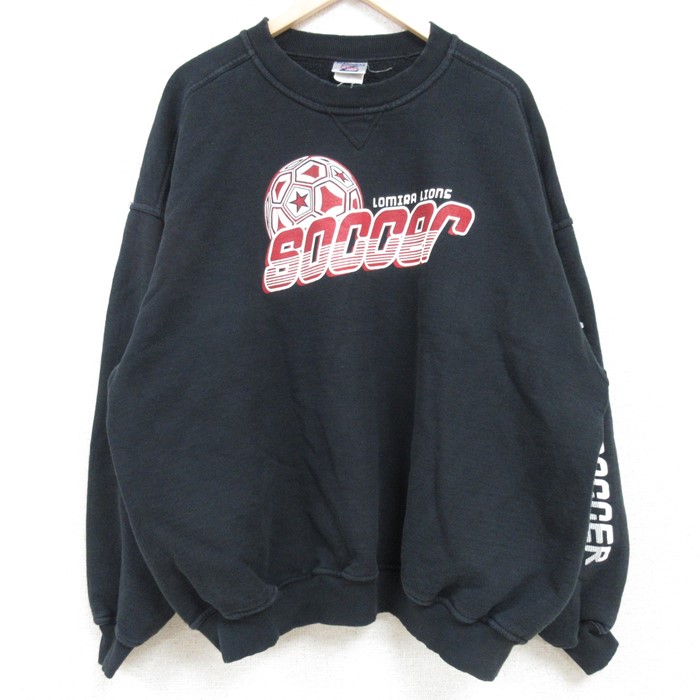 ジャージーズ 00s 長袖スウェット サッカー ブラック XL | 古着