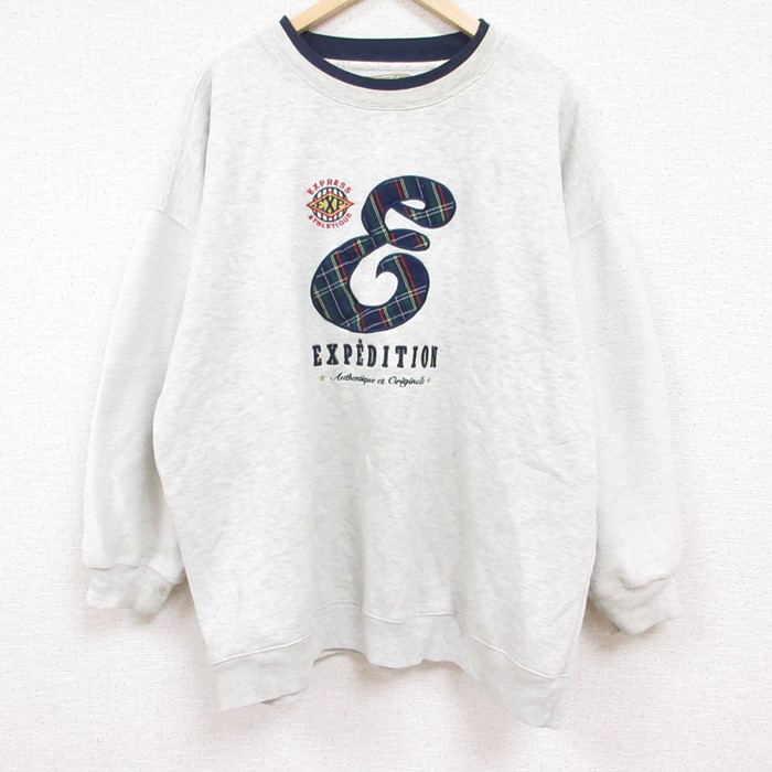 エクスプレス 90s 長袖スウェット 霜降り グレー XL | 古着