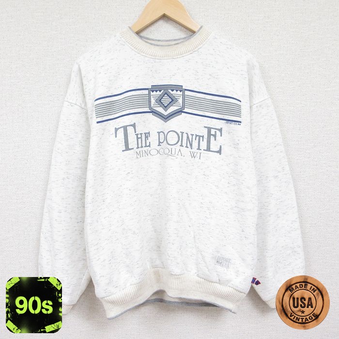 ミノクア 90s 長袖スウェット 霜降り グレー XL | 古着