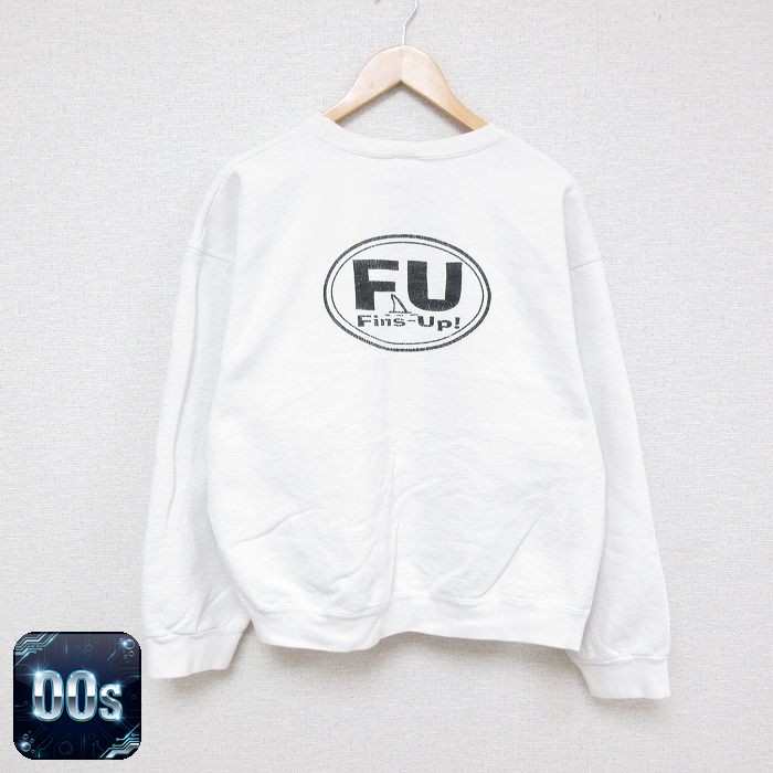 フルーツオブザルーム 00s 長袖スウェット FinsUp ホワイト XL | 古着